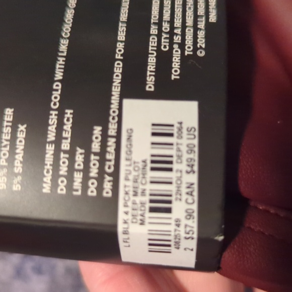 TORRID Faux Leather High Rise Leggings 2x or 4x NWT - Picture 7 of 8